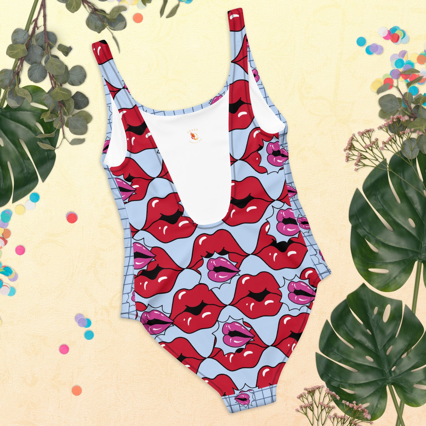 Summer-Lip One-Piece Swimsuit