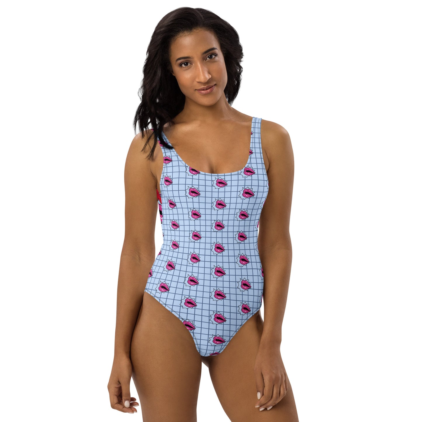 Summer-Lip One-Piece Swimsuit