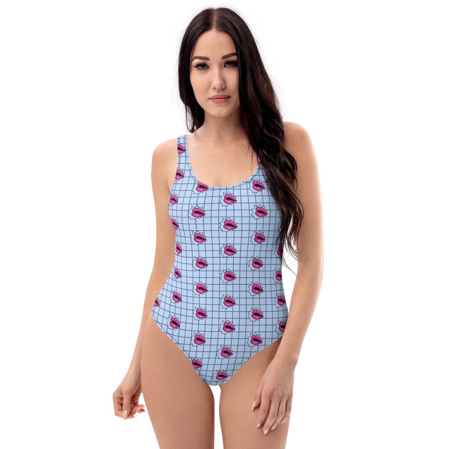 Summer-Lip One-Piece Swimsuit