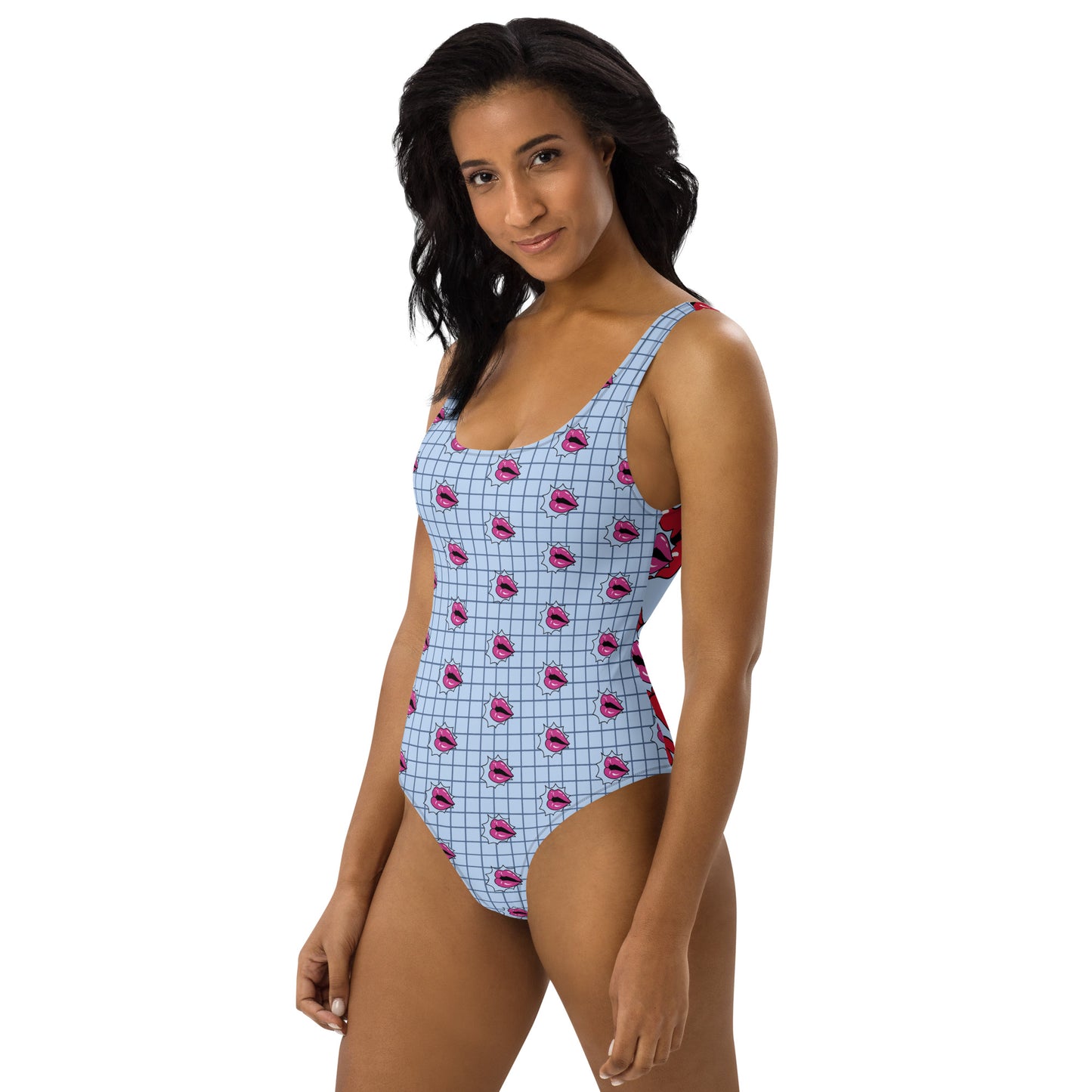 Summer-Lip One-Piece Swimsuit