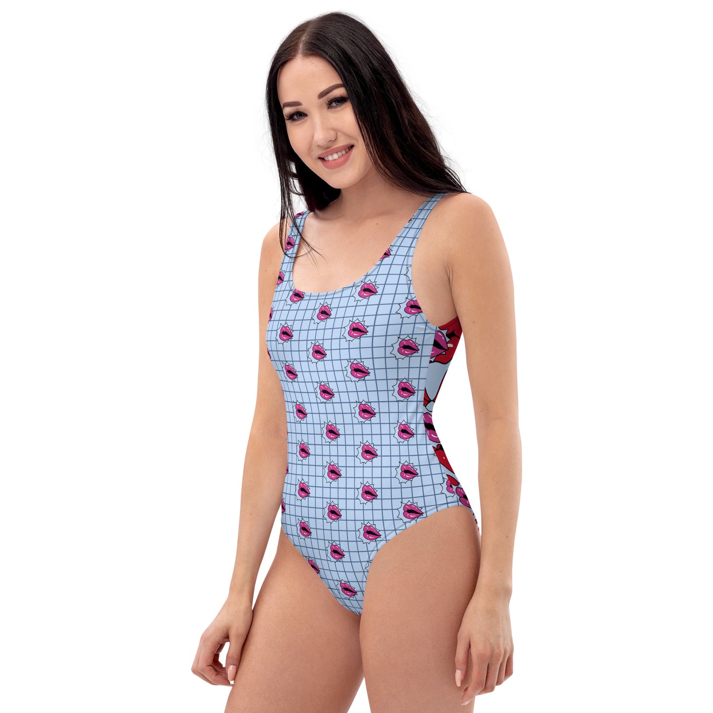 Summer-Lip One-Piece Swimsuit