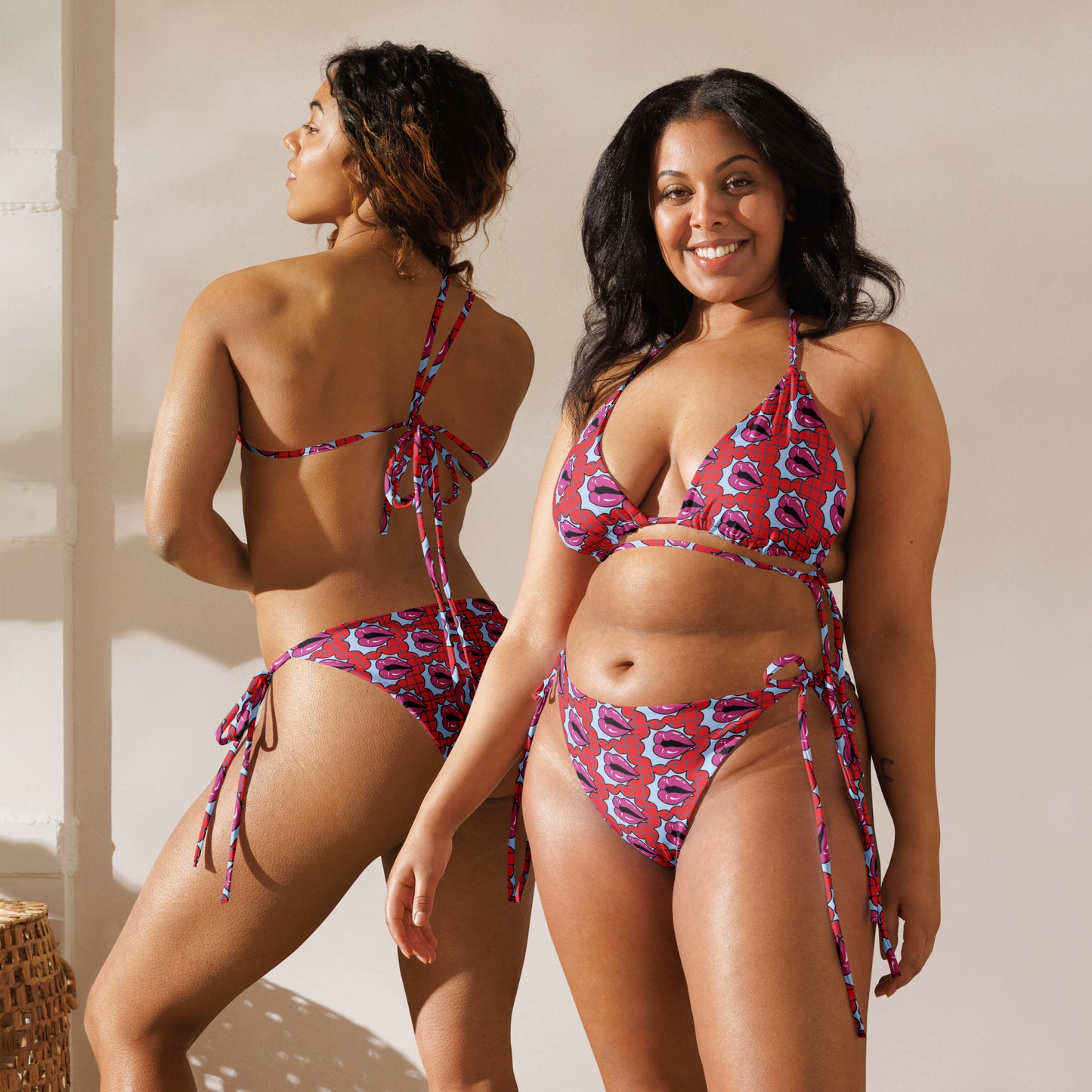 Summer-lip string bikini