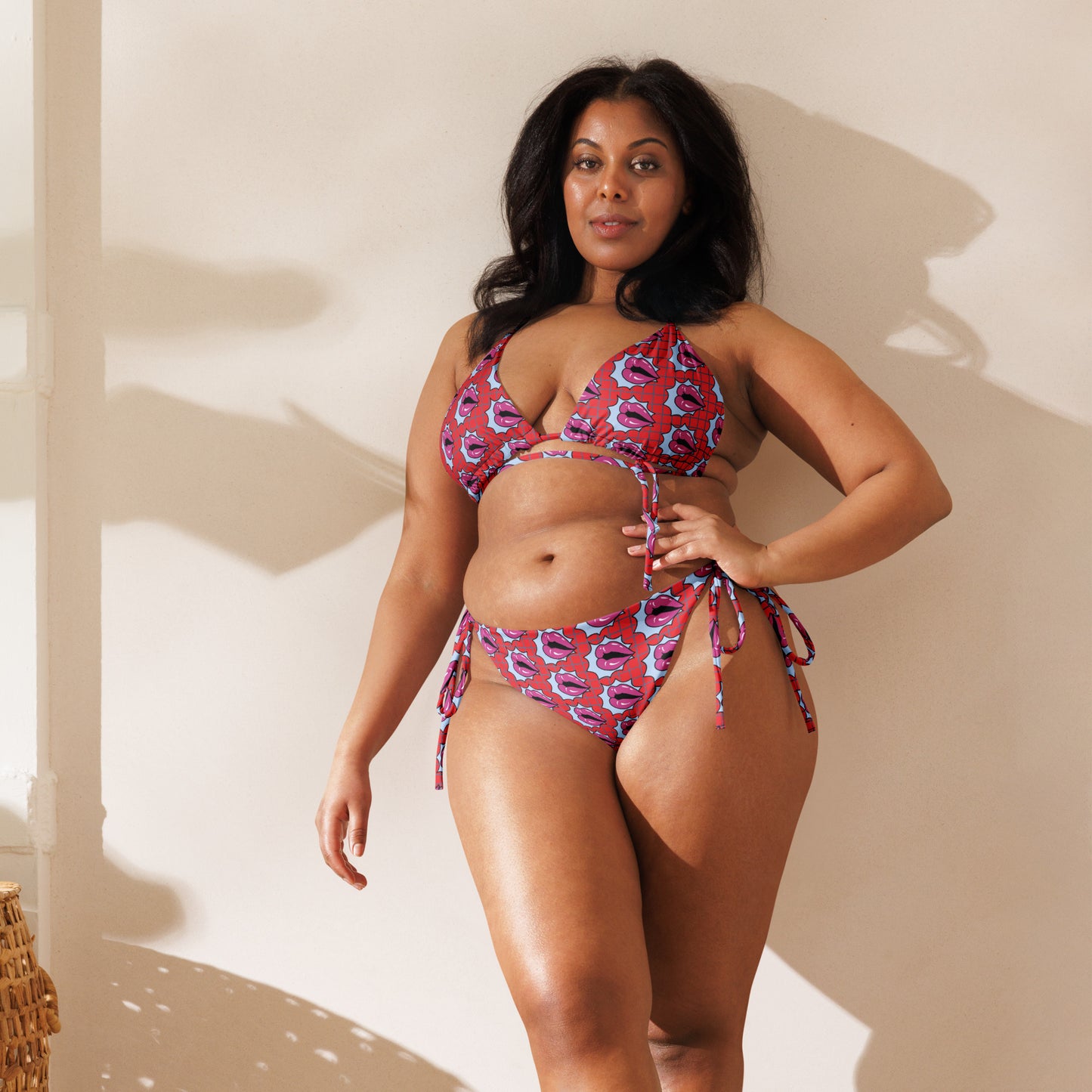 Summer-lip string bikini