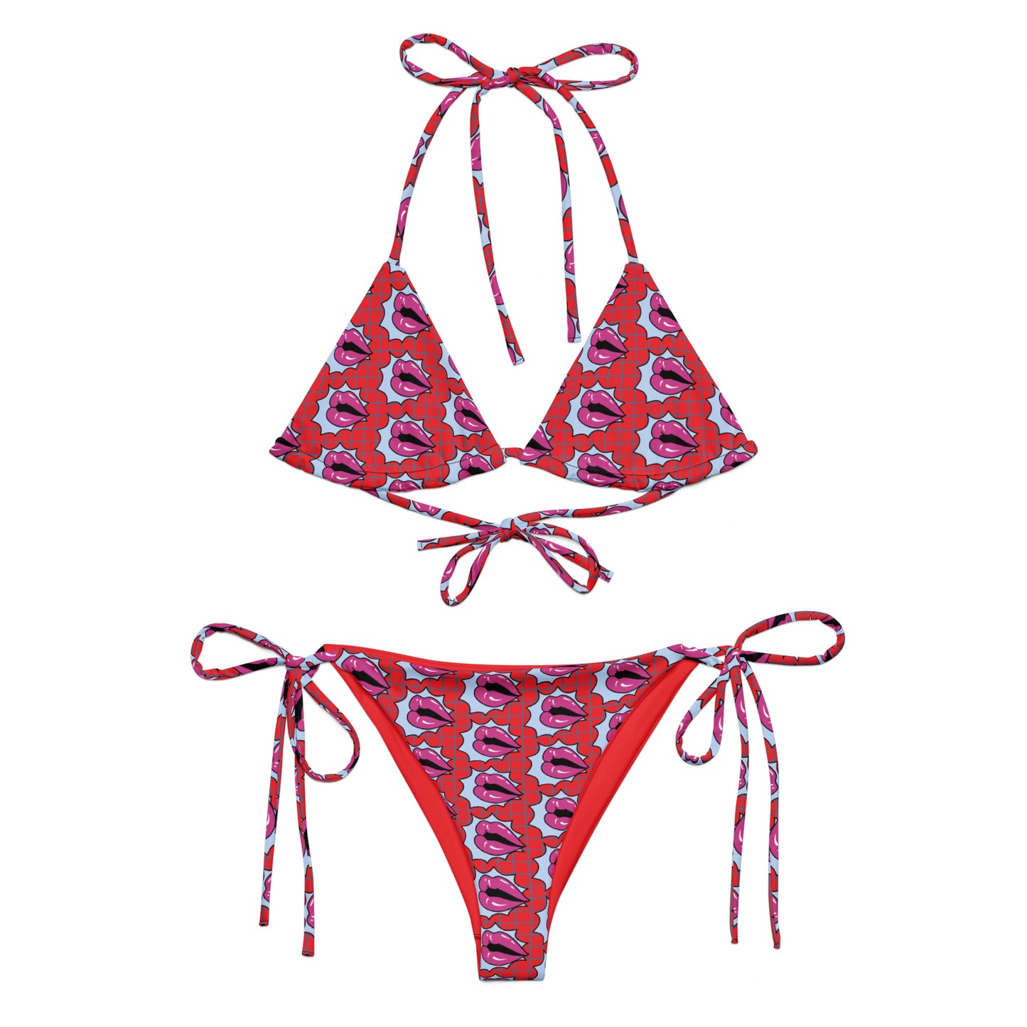 Summer-lip string bikini